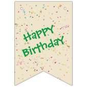 Confetti-Party-Krokodil-Beige Wimpelkette (Zweite Fahne)