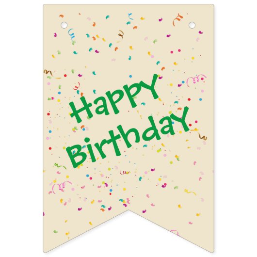 Confetti-Party-Krokodil-Beige Wimpelkette (Zweite Fahne)