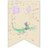 Confetti-Party-Krokodil-Beige Wimpelkette (Erste Fahne)