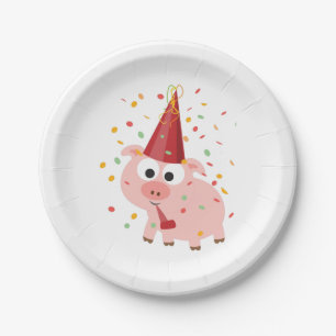 Confetti Party Pig Pappteller