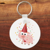 Confetti Party Pig Schlüsselanhänger (Vorderseite)