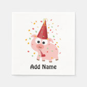 Confetti Party Pig Serviette (Vorderseite)