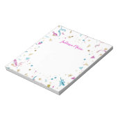 Confetti Party Rosa und Blauer Sparkor Notizblock (Rotiert)