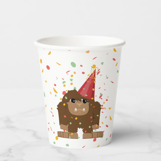 Confetti Party Sasquatch Bigfoot Pappbecher (Vorderseite)