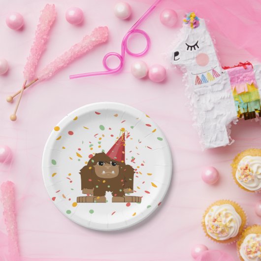 Confetti Party Sasquatch Bigfoot Pappteller (Party)