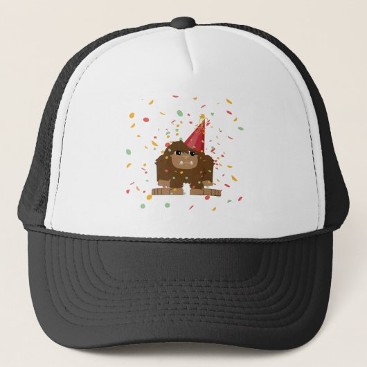 Confetti Party Sasquatch Truckerkappe (Vorderseite)
