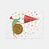Confetti Party Snail Fleecedecke (Vorderseite (Horizontal))