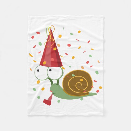 Confetti Party Snail Fleecedecke (Vorderseite)