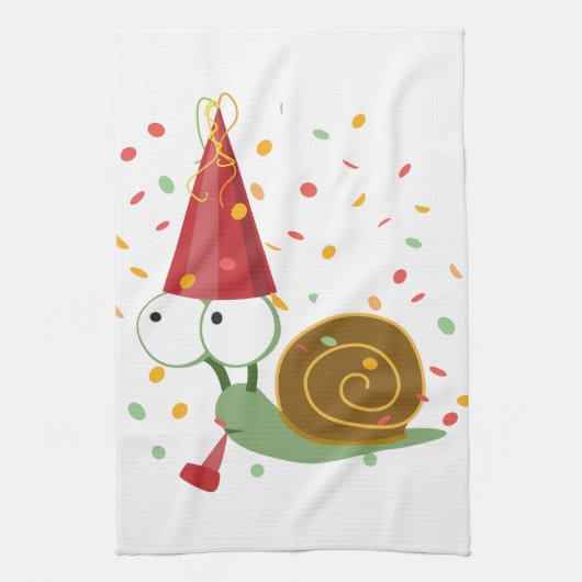 Confetti Party Snail Küchentuch (Vertikal)