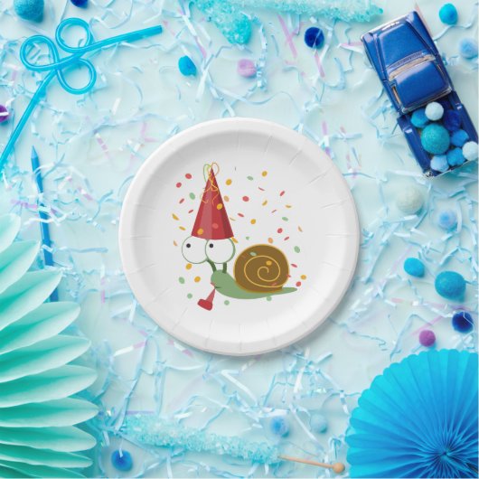 Confetti Party Snail Pappteller (Party)