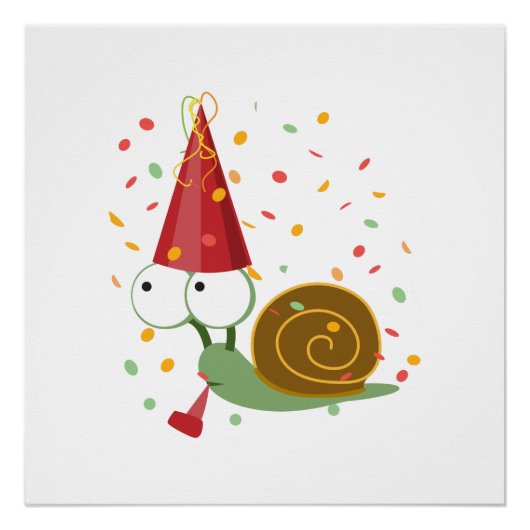 Confetti Party Snail Poster (Vorderseite)