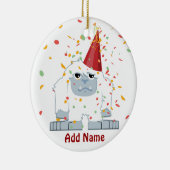 Confetti Party Yeti Keramik Ornament (Rechts)