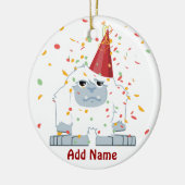 Confetti Party Yeti Keramik Ornament (Links)