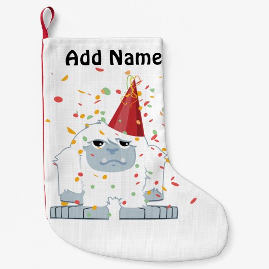 Confetti Party Yeti Kleiner Weihnachtsstrumpf (Vorderseite)