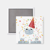 Confetti Party Yeti Magnet (Vorderseite/Rückseite)