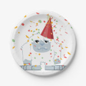 Confetti Party Yeti Pappteller (Vorderseite)