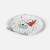 Confetti Party Yeti Pappteller (Schrägansicht)