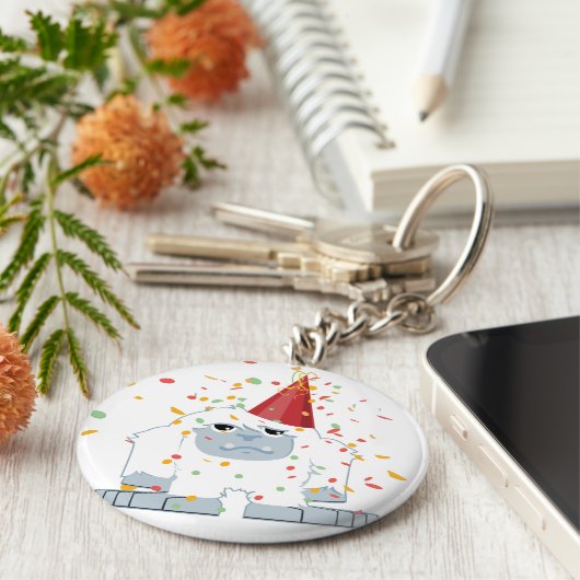 Confetti Party Yeti Schlüsselanhänger (Seite)