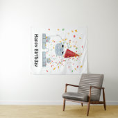 Confetti Party Yeti Wandteppich (Beispiel (Horizontal))