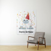 Confetti Party Yeti Wandteppich (Beispiel)