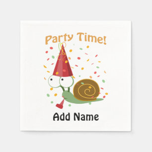 Confetti-Party-Zeit! Schnecke Serviette