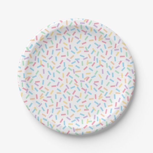 Confetti Pastels (Sprinklen) Pappteller (Vorderseite)