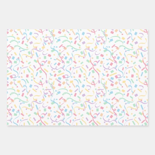 Confetti Pastels (Überraschung) Geschenkpapier Set (Vorderseite 3)