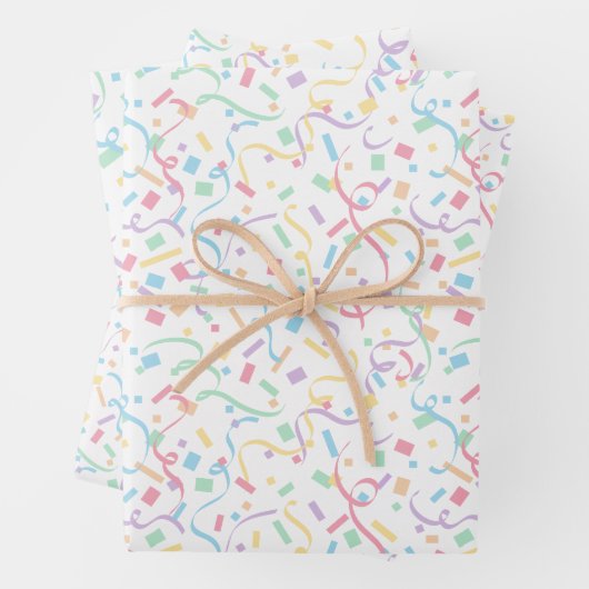 Confetti Pastels (Überraschung) Geschenkpapier Set (Beispiel)