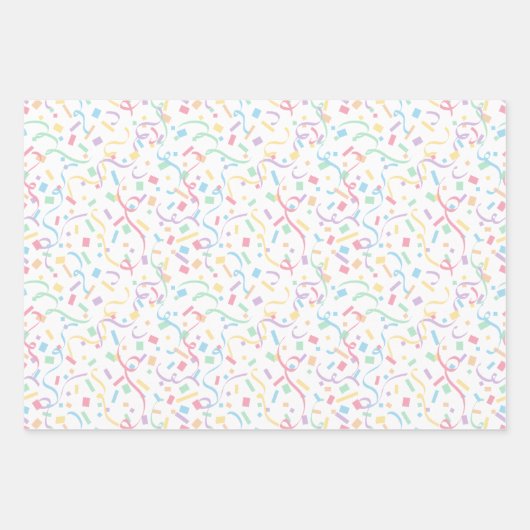 Confetti Pastels (Überraschung) Geschenkpapier Set (Vorderseite)