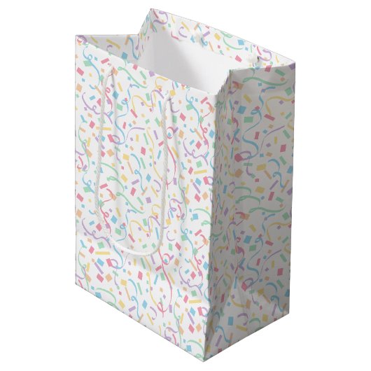 Confetti Pastels (Überraschung) Mittlere Geschenktüte (Vorderseite Schrägansicht)