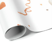 Confetti Peach Chocolate Hearts Birthday Geschenkpapier (Rolleneckpunkt)