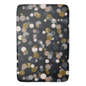 Confetti Peach, Maple, Grau und Gold Glitzer Badematte (Vorderseite Vertikal)