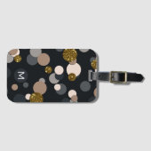 Confetti Peach, Maple, Grau und Gold Glitzer Gepäckanhänger (Vorderseite (Horizontal))