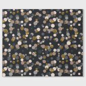 Confetti Peach, Maple, Grau und Gold Glitzer Geschenkpapier (Flach)