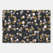 Confetti Peach, Maple, Grau und Gold Glitzer Geschenkpapier Set (Vorderseite 2)