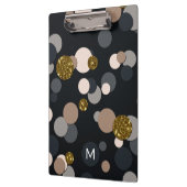 Confetti Peach, Maple, Grau und Gold Glitzer Klemmbrett (Links)