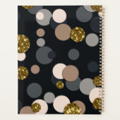 Confetti Peach, Maple, Grau und Gold Glitzer Planer (Rückseite)