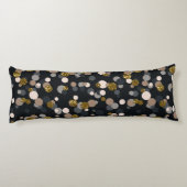 Confetti Peach, Maple, Grau und Gold Glitzer Seitenschläferkissen (Rückseite)