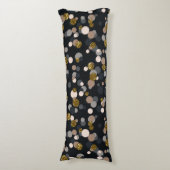 Confetti Peach, Maple, Grau und Gold Glitzer Seitenschläferkissen (Vorderseite Vertikal)