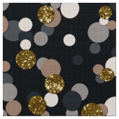 Confetti Peach, Maple, Grau und Gold Glitzer Stoff (Nahaufnahme)