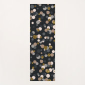 Confetti Peach, Maple, Grau und Gold Glitzer Yogamatte (Vorderseite)