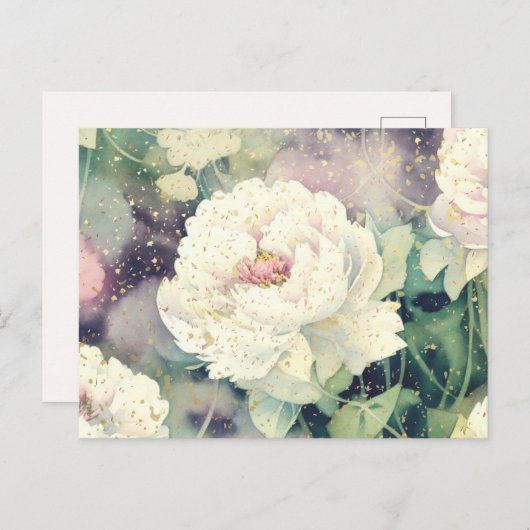 Confetti Peony Parade Postkarte (Vorne/Hinten)