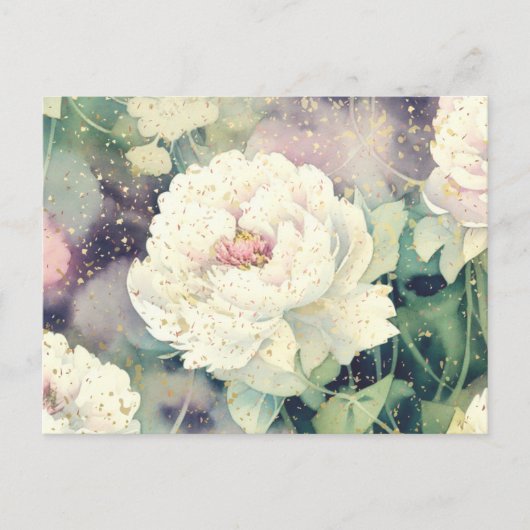 Confetti Peony Parade Postkarte (Vorderseite)
