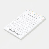 Confetti Personalisiert Lined Checklist Post-it Klebezettel (angewinkelt)
