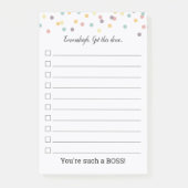Confetti Personalisiert Lined Checklist Post-it Klebezettel (Vorderseite)
