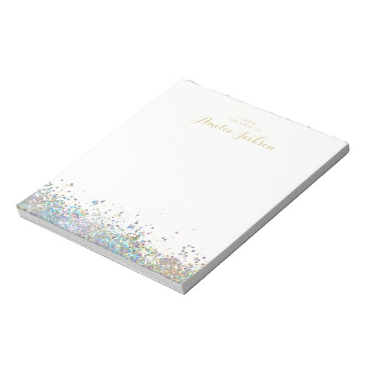 Confetti Personalisiert Notepad Stationery Notizblock (Rotiert)