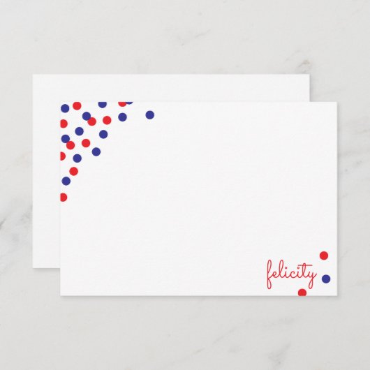 Confetti Personalisierte Mitteilungskarten (Vorne/Hinten)