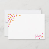 Confetti Personalisierte Mitteilungskarten (Vorderseite)