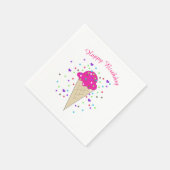 Confetti Pink Ice Creme Serviette (Ecke)
