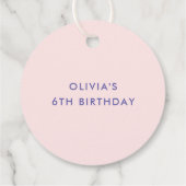 Confetti Pink Vielen Dank Geschenkanhänger (Rückseite)